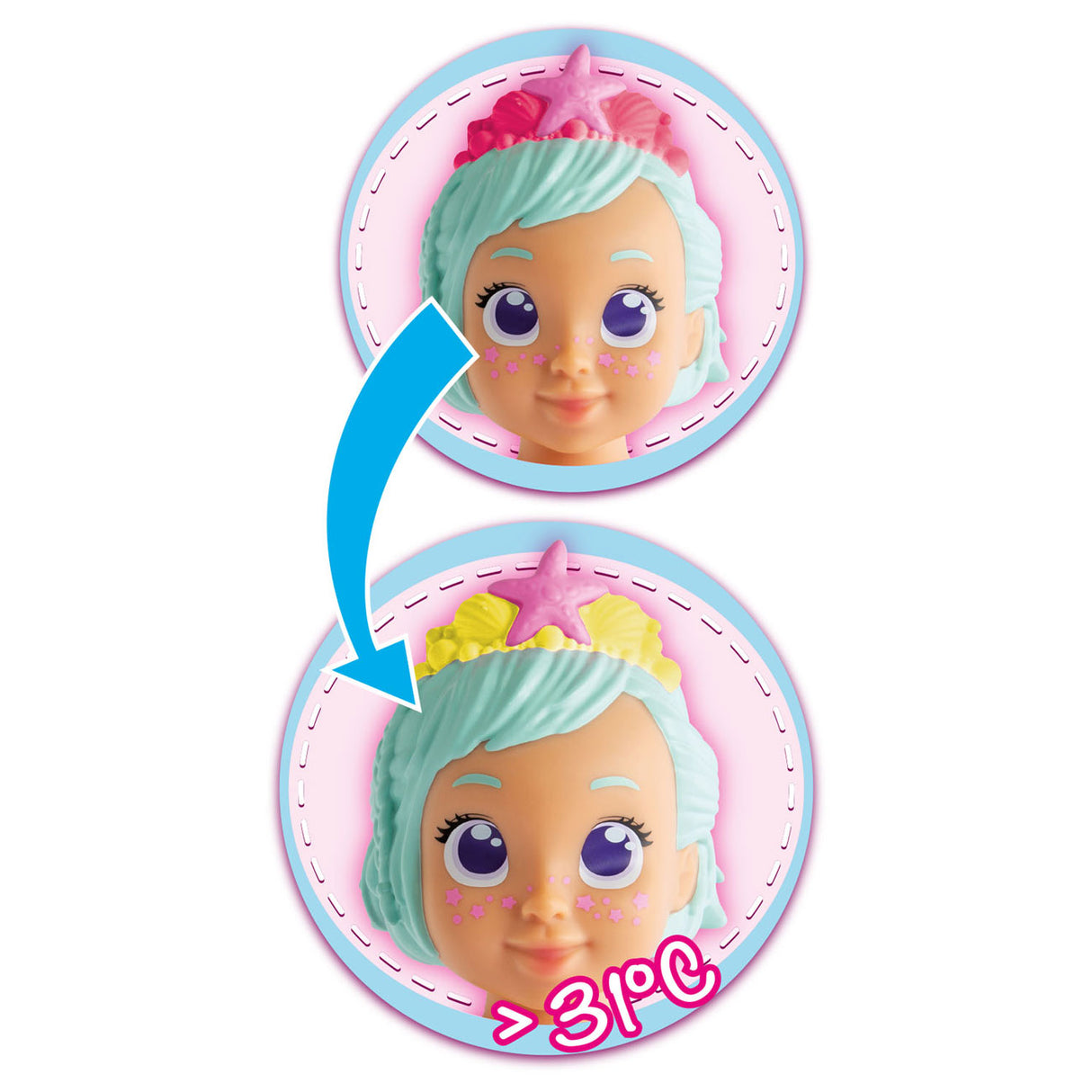 Nyfödd baby sjöjungfru badpop
