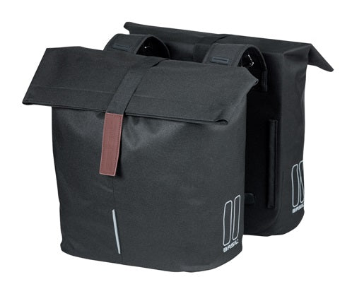Basil City Double Bicycle Bag Mik Black