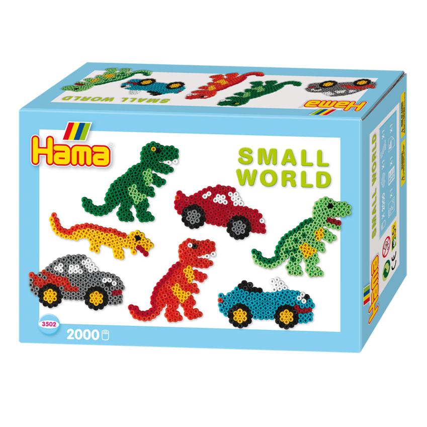 Hama String Bead Set - Dino a Auto, 2000st.