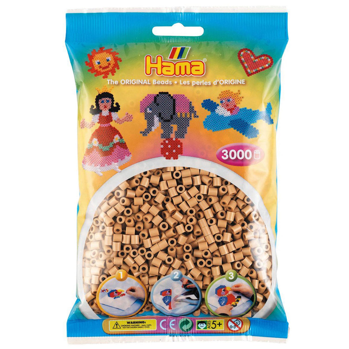 Hama String Beads - Geelbruin (201-75), 3000st.