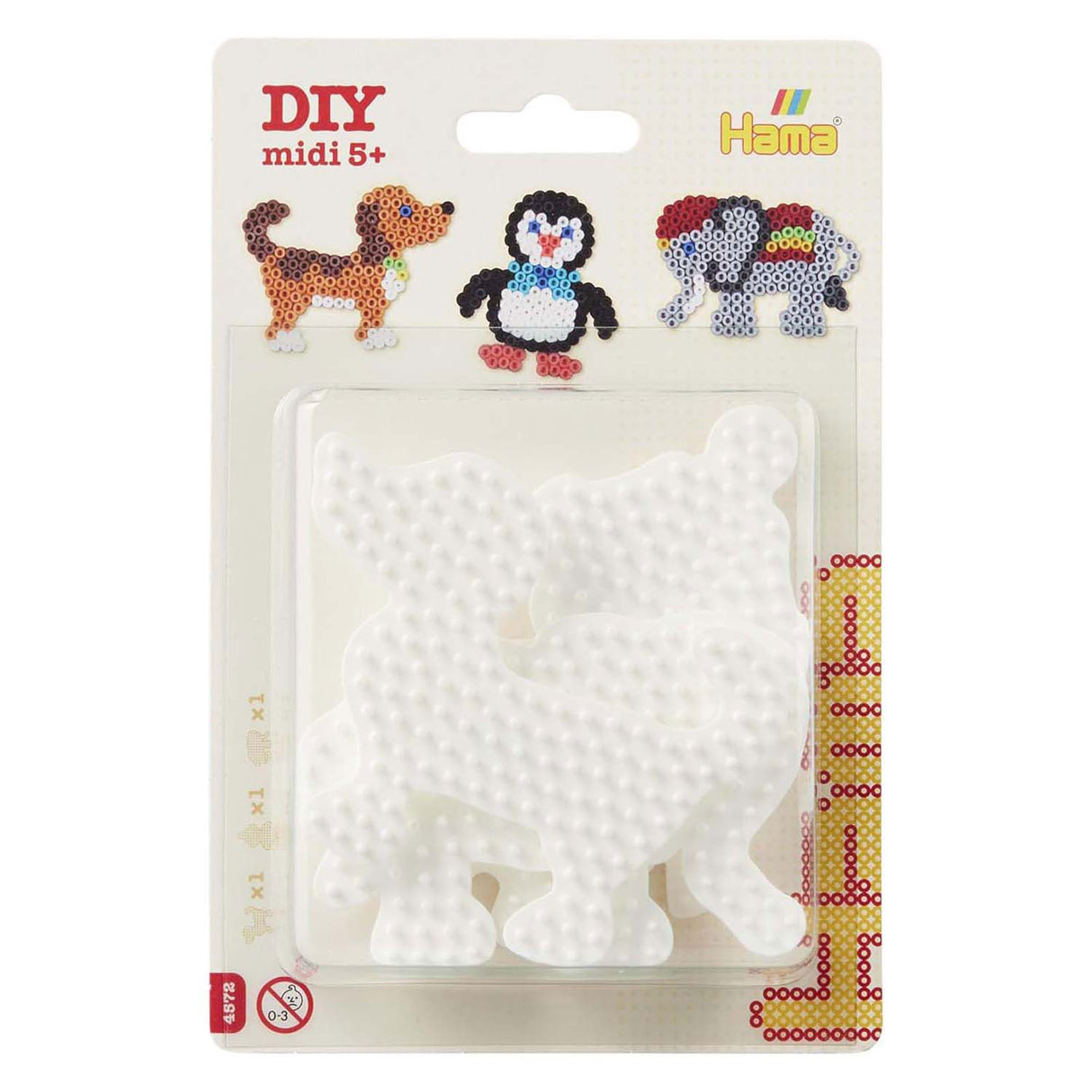 Hama Iron Bead Deska - slon, tučňák, pes
