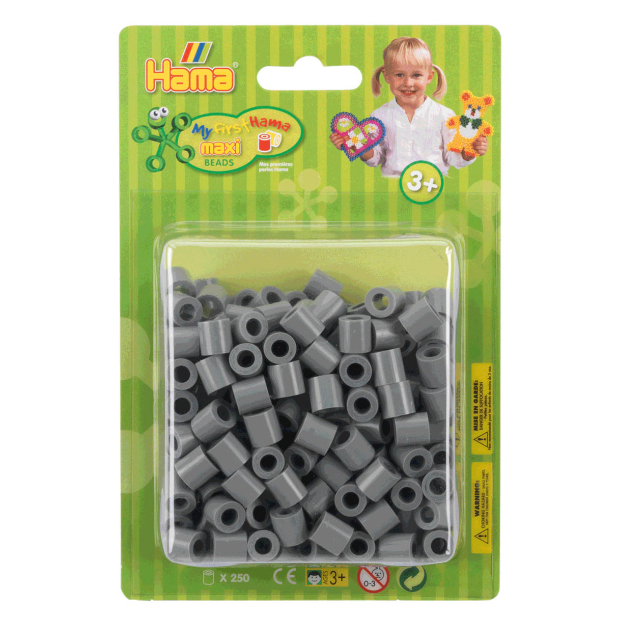 Hama iron beads maxi gray, 250st.