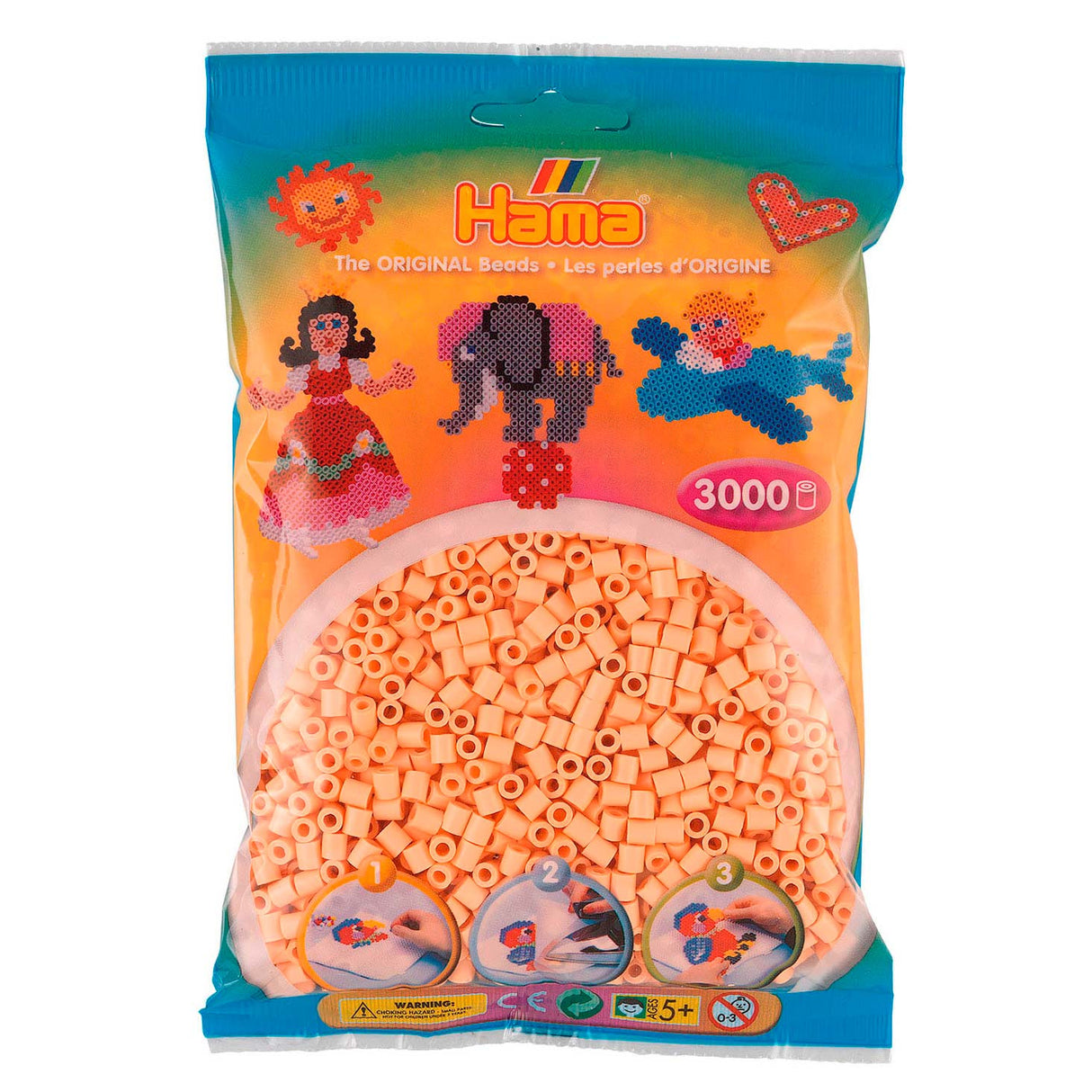 HAMA String Beads - Light Pink (201-78), 3000st.