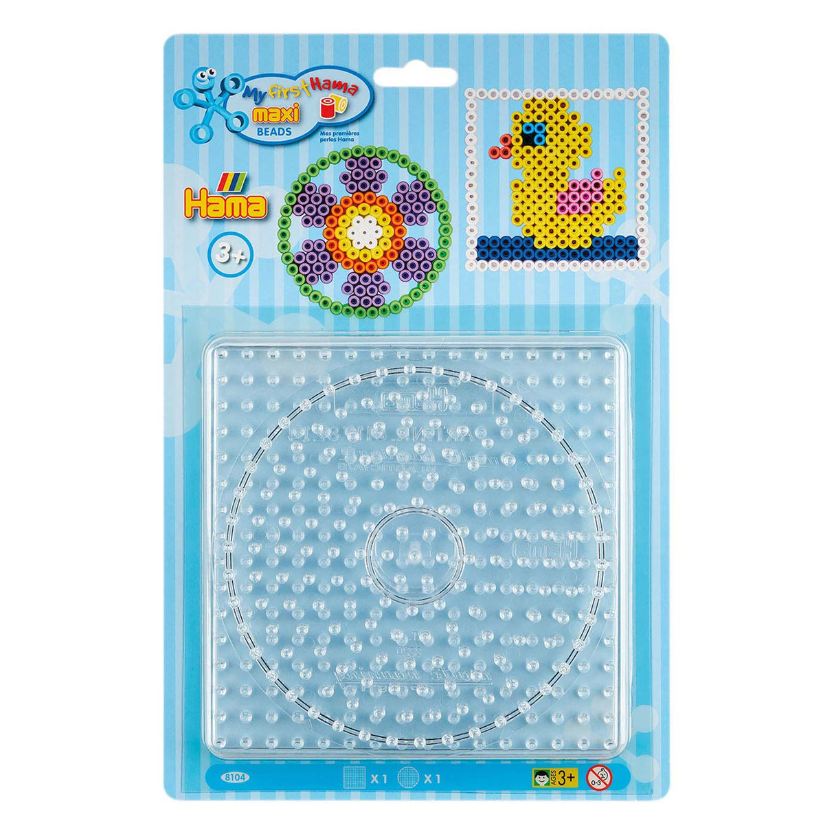Hama iron bead plates maxi circle and square