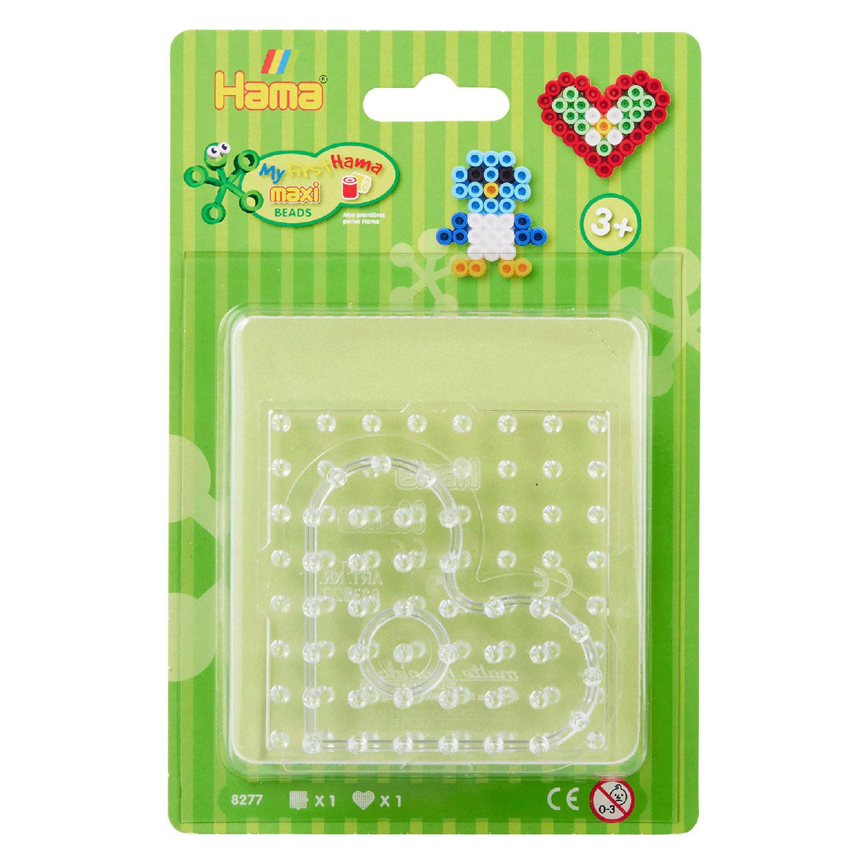 Hama iron bead board maxi square and heart, 2st.