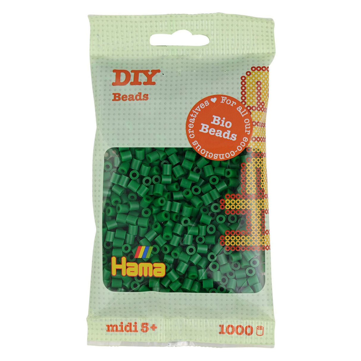 Hama Bio String Beads - Green (010), 1000st.