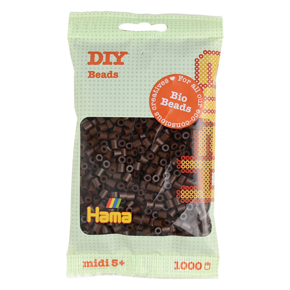 Hama Bio String Beads - Brown (012), 1000st.