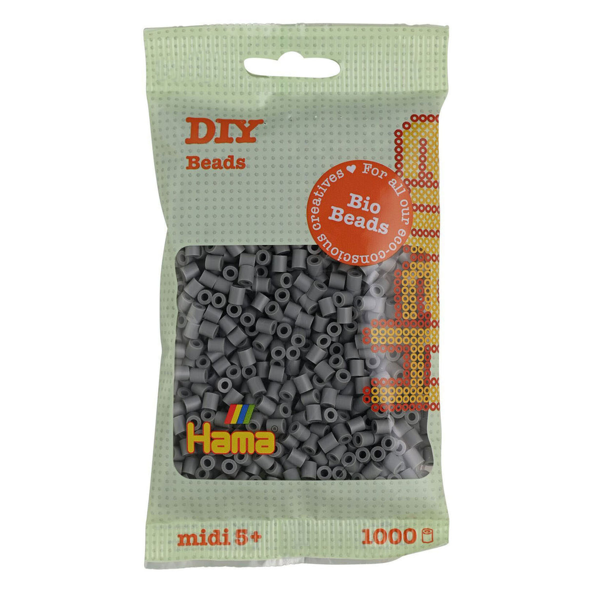 Hama Bio String Beads - Gray (017), 1000.