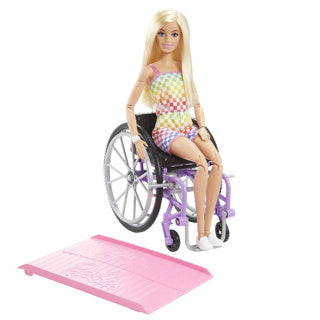Mattel Fashionistas z vijoličnim invalidskim vozičkom #194