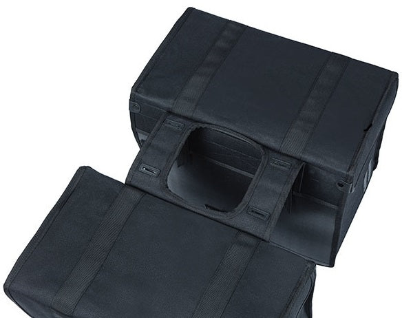 Basil Kavan Eco Classic Double Bicycle Bag - trajnostno organsko platno - črno - 68L