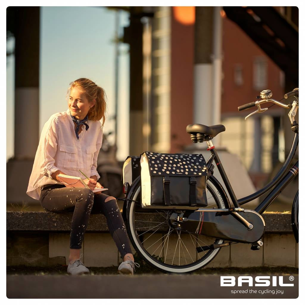 Basil Urban Load Double Bicycle Sac - vert noir, Retoting, 53L