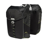 Basil Meilen duebel Bag - waasserdicht Duebel Vëlo Sak, Unisex, sportlech, zwart -limen