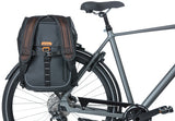Basil Miles Tarpaulin bicycle backpack - Waterproof black backpack for men and women, 17 liters of content