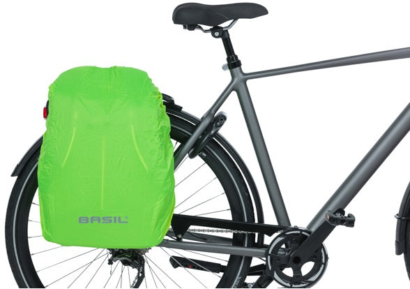 Basil B -Safe Commuter Nordlicht - Modern bicycle backpack for electric bicycles - 18L - Green - Unisex - With LED lighting