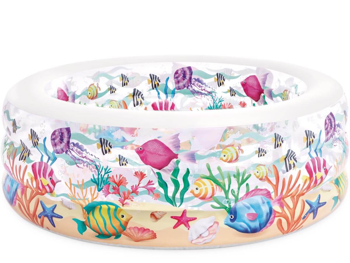 Inflatable swimming pool aquarium 58480NP 152 x 56 cm Transparent