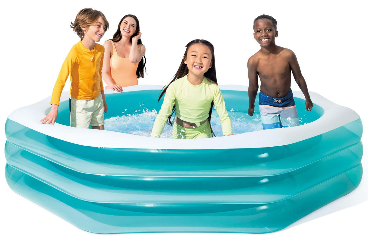 Intex opblaasbaar zwembad octagon - family pool