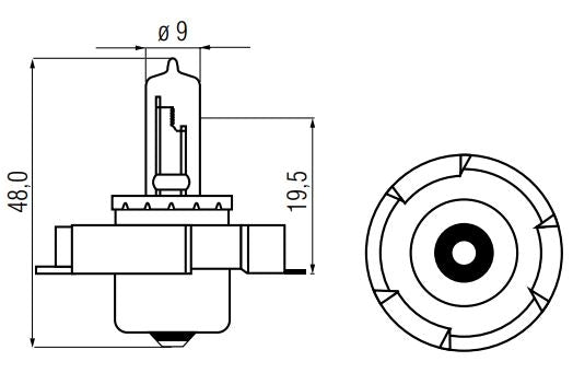 Lámpara Bosma 6V-15W P26S Halógeno