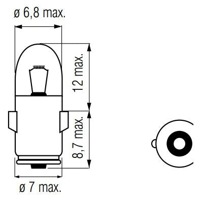 Lampada Bosma 12V-1,2W BA7S