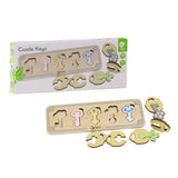 Klassiske World Wooden Castle Keys and Locks Match Game, 13dlg.