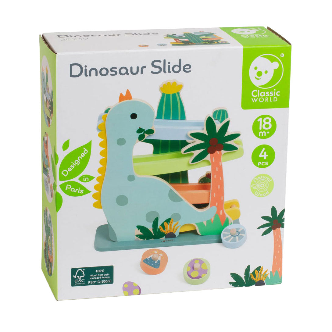 Ballenbaan Dinosaurus en bois classique, 4dlg.