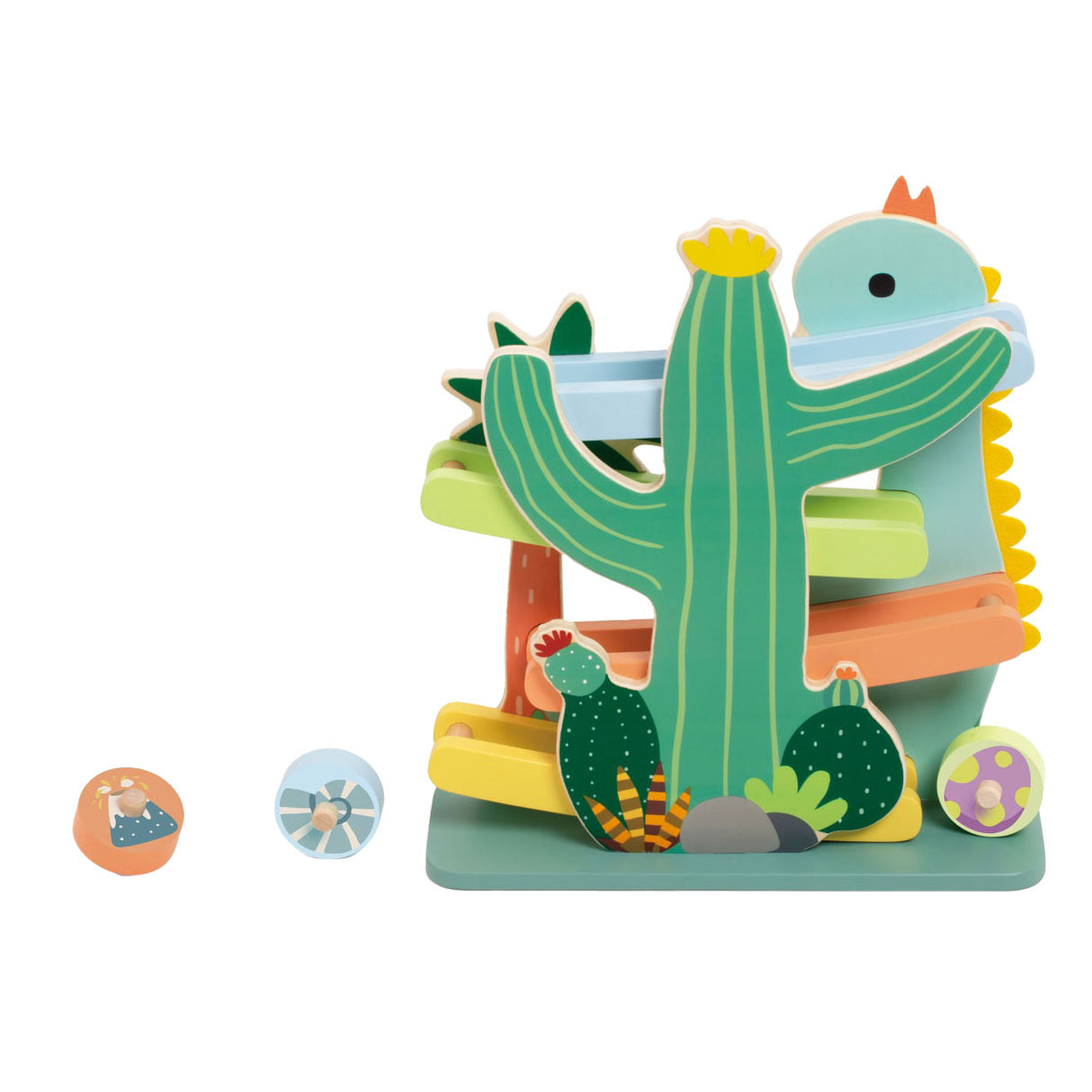 Ballenbaan Dinosaurus en bois classique, 4dlg.