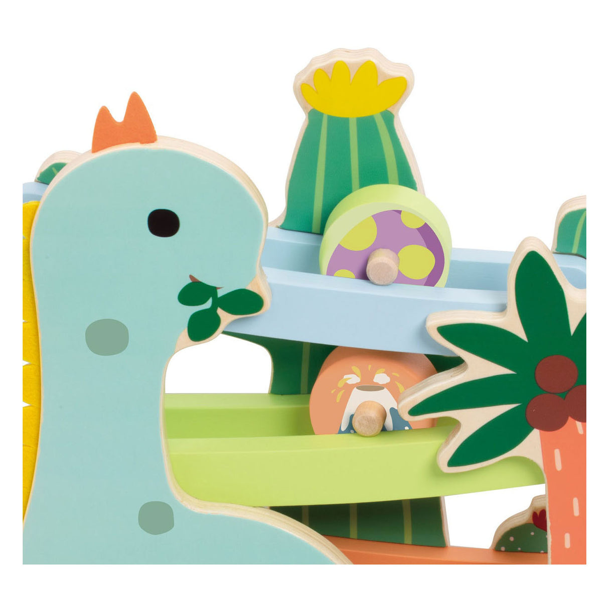 Ballenbaan Dinosaurus en bois classique, 4dlg.