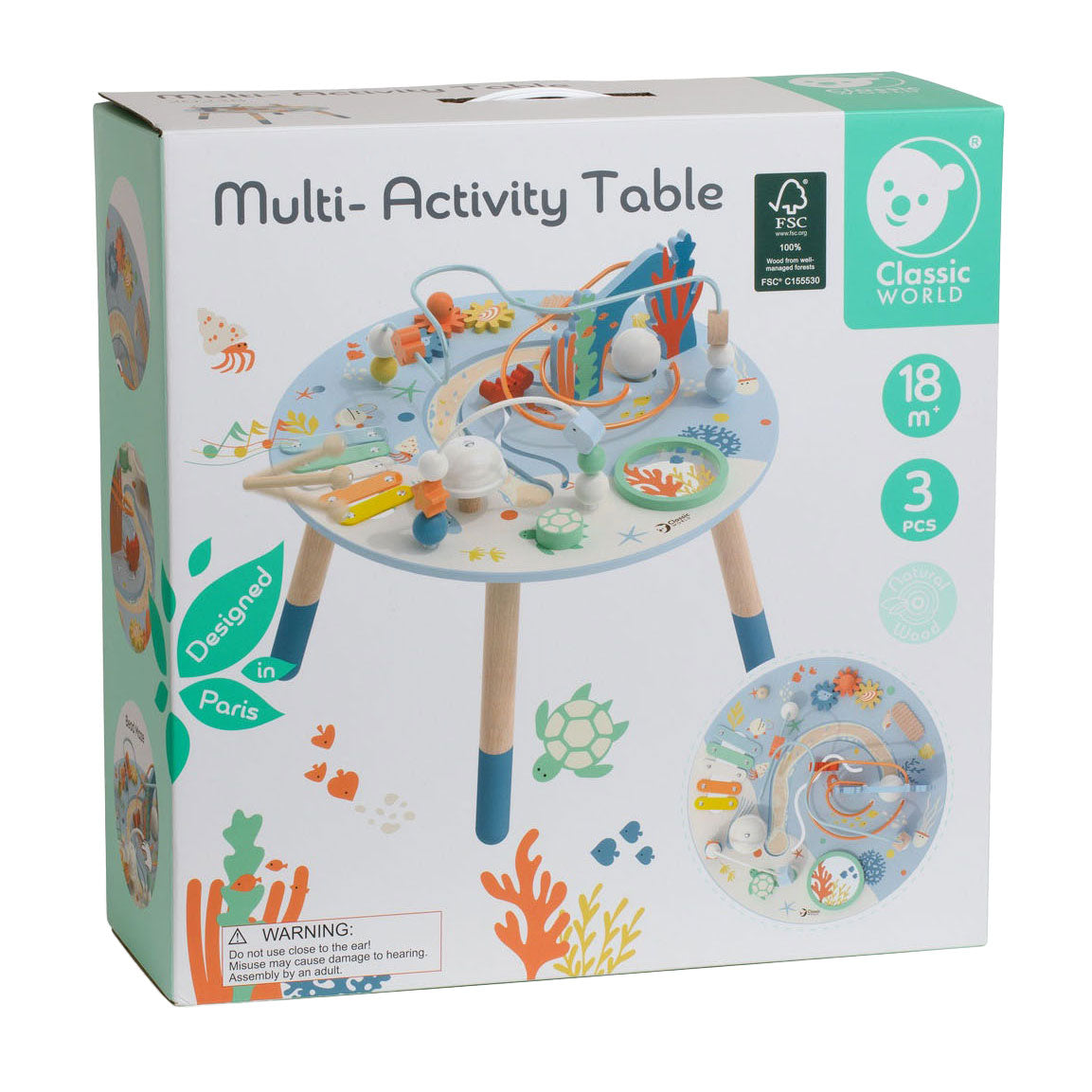 Classic World World World Activity Table Underwater World, 3DLG.