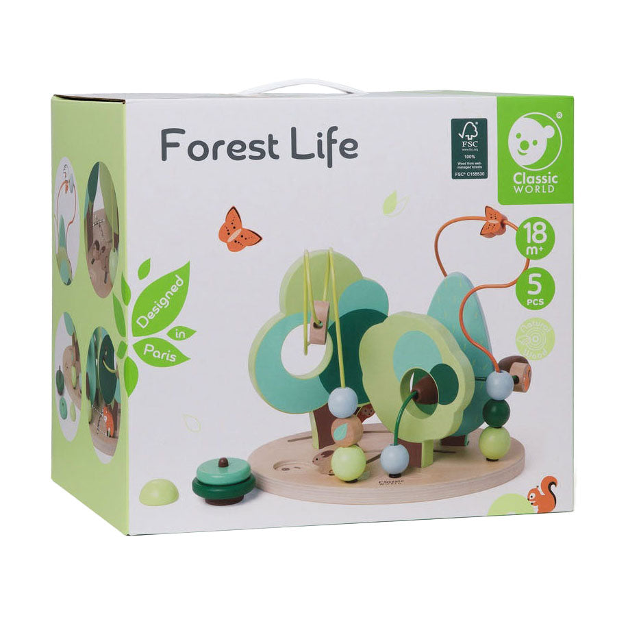 Forest de complot en bois classique en bois, 5dlg.