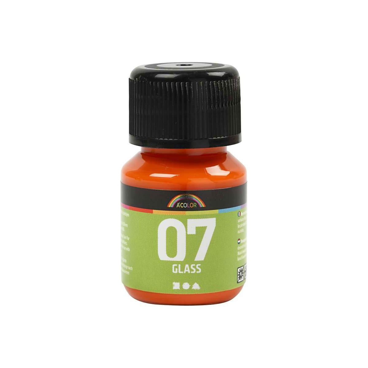Trajna steklena barva - oranžna, 30ml