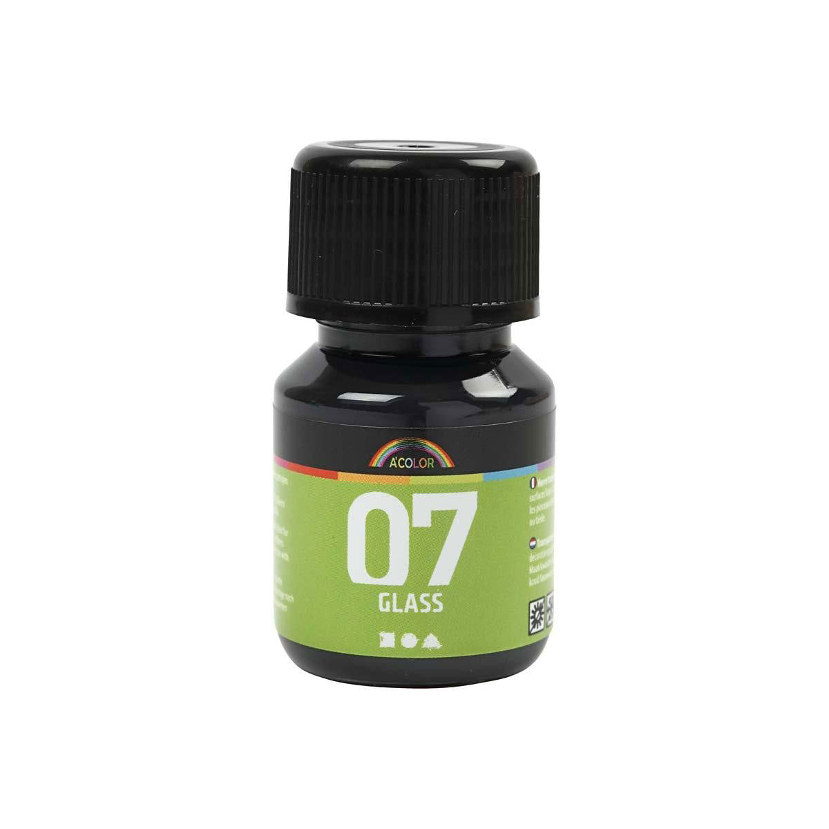 Trajna steklena barva - črna, 30ml