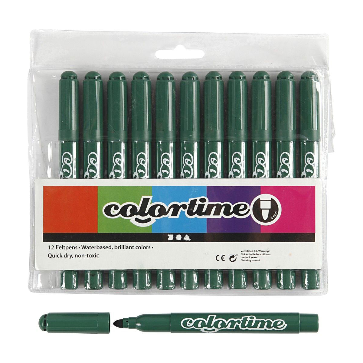 Grüne Jumbo -Marker, 12st.