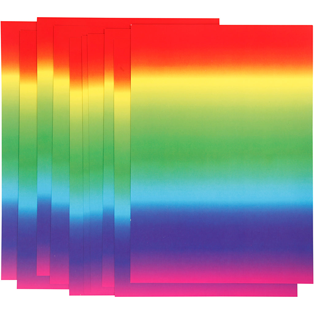 Rainbow paper A4 180gr, 10 sheets
