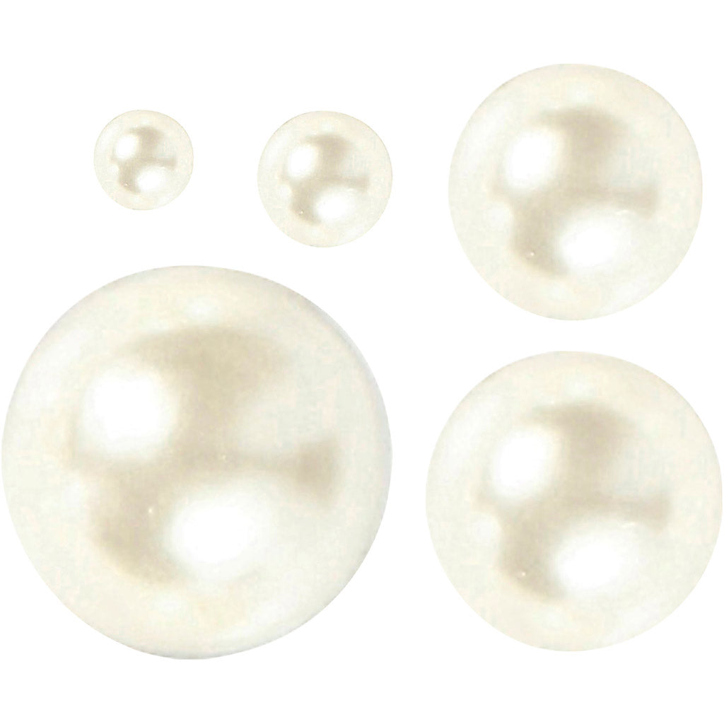 Hallef Paste Pärelen wäiss 2-8mm, 140st.