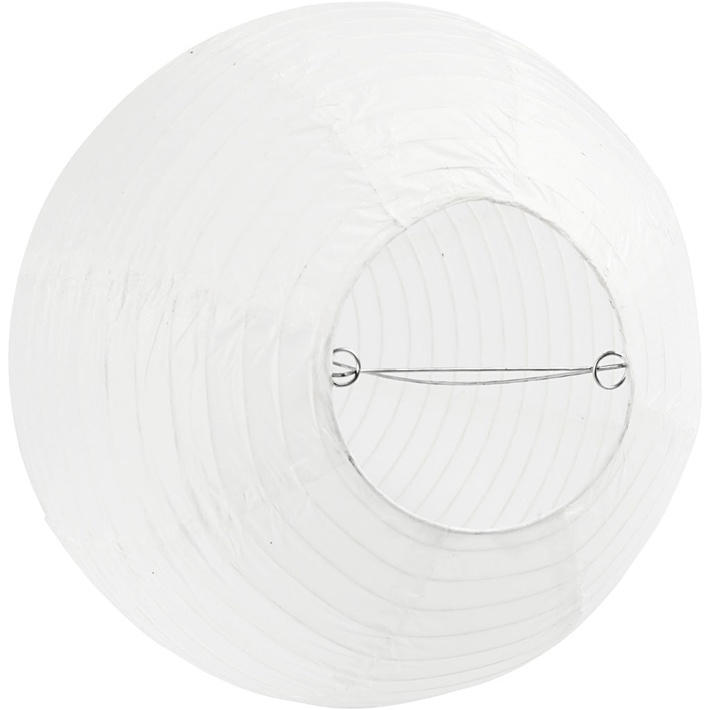 Rýžová papírová lampa bílá kapka, 27 cm