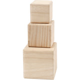 Creativ Company Wooden Cubes, set of 3