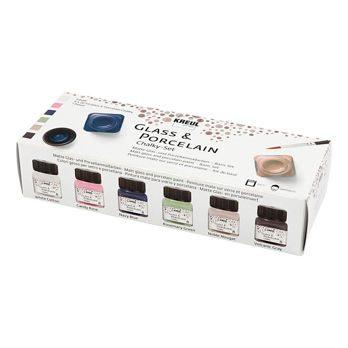 Creativ Company Glass a Porcelain Paint Lime Color, 6st.