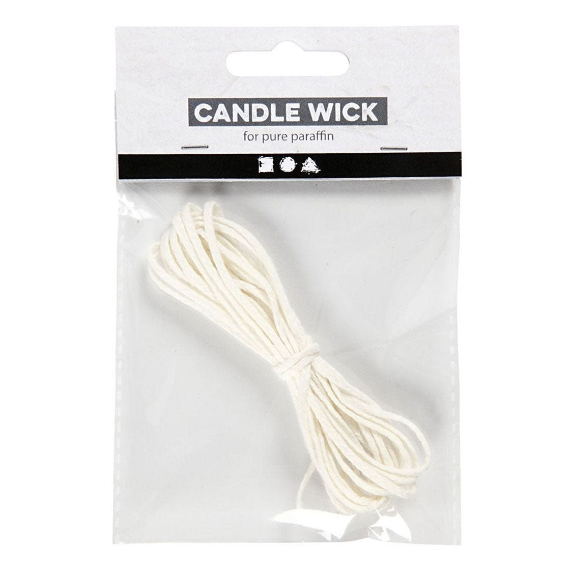 Creativ Company wick for baptized (Dia. 15-22 mm) and cast candles (slide 40-60 mm), 3m