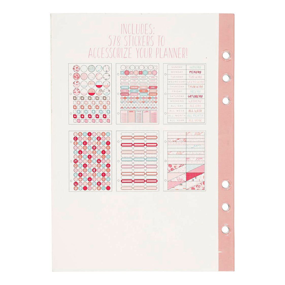 Creativ Company Stickerboek Aquarel A5 for Planner, 578st.
