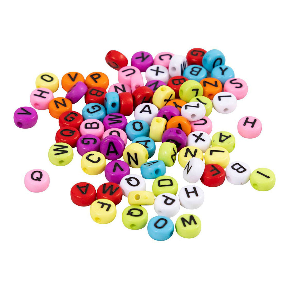 Creativ Company Round Letter Beads Různé barvy, 25 gramů