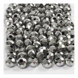 Creativ Company Facet Beads Metallic Gray, 100th.