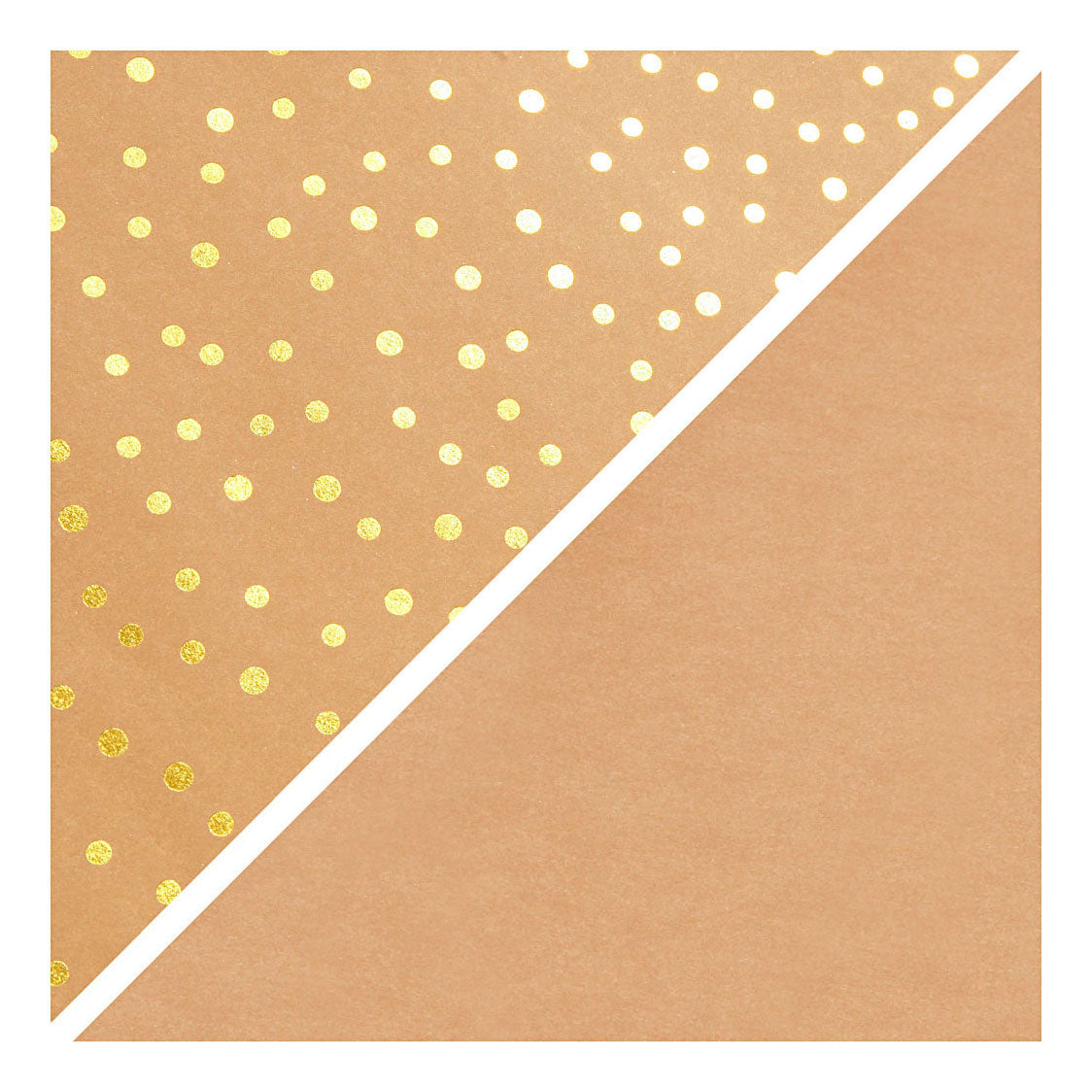 Creative Company Fux Leather Paper marrone con punti, 1 m