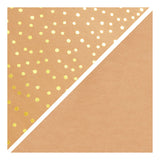 Creative Company Fux Leather Paper marrone con punti, 1 m