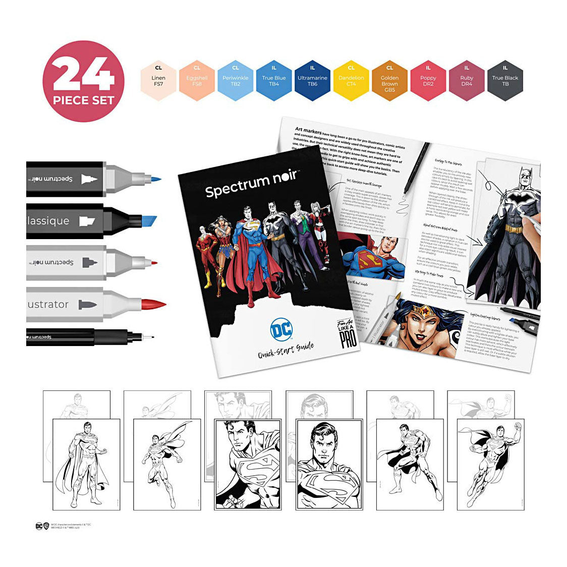 Creativ Company HobbySet Illustration Comic book Heroes Superman Color Set