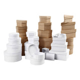 Creativ Company Boxes Brown and White 6,5-18 cm, 30..