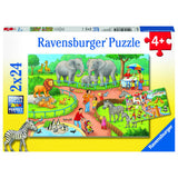 Ravensburger - Puzzle a day in the zoo 2x24 pieces