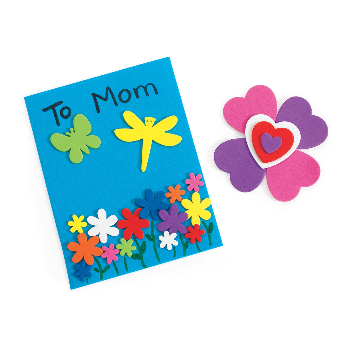 Colorations - flowers, heart and insects form foam, 500st.