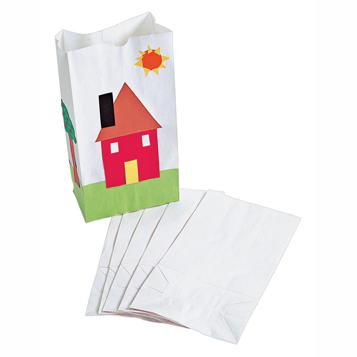 Sacchetto di carta colorazioni bianco, set di 50