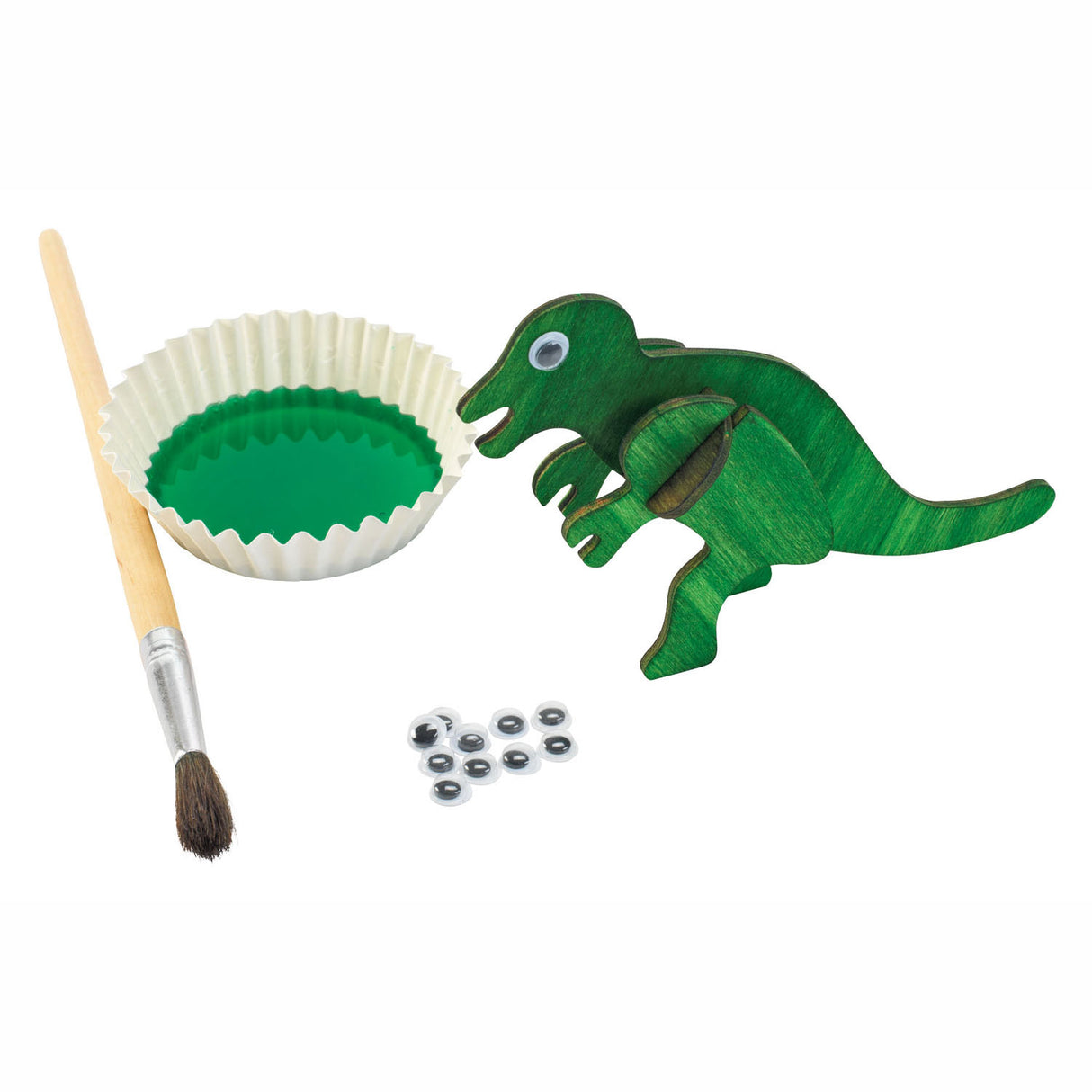 Zbarvení Bouwpacket Houten 3d Dinosaurus, sada 4