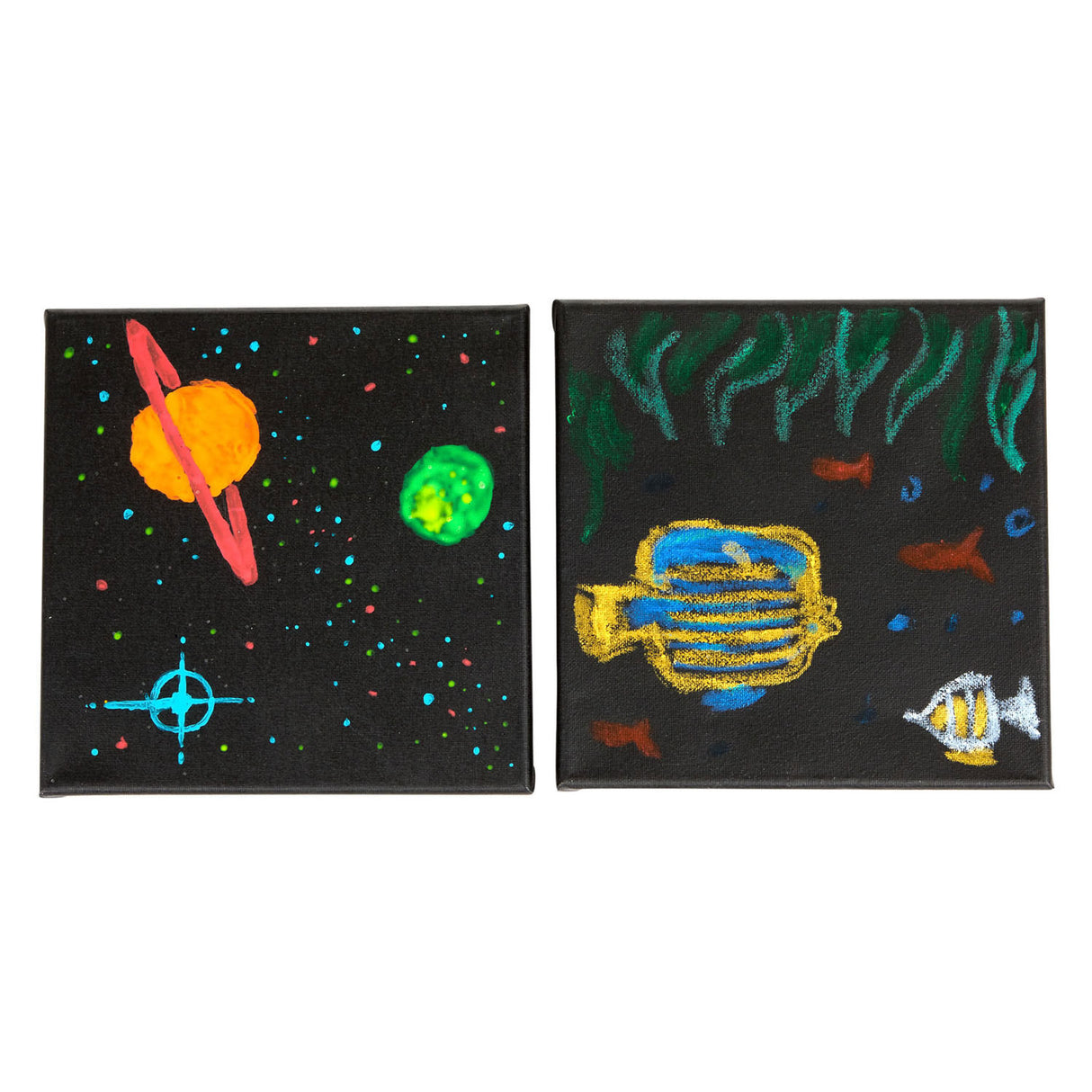 Colorations Canvas Black 20x20cm, 3 ..