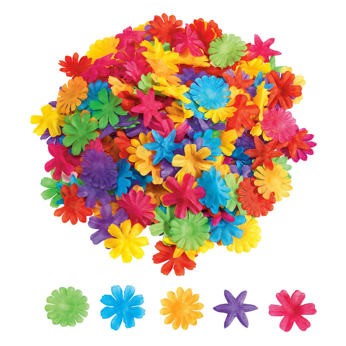Colorazioni - fiori di tessuto colorato, 300st.
